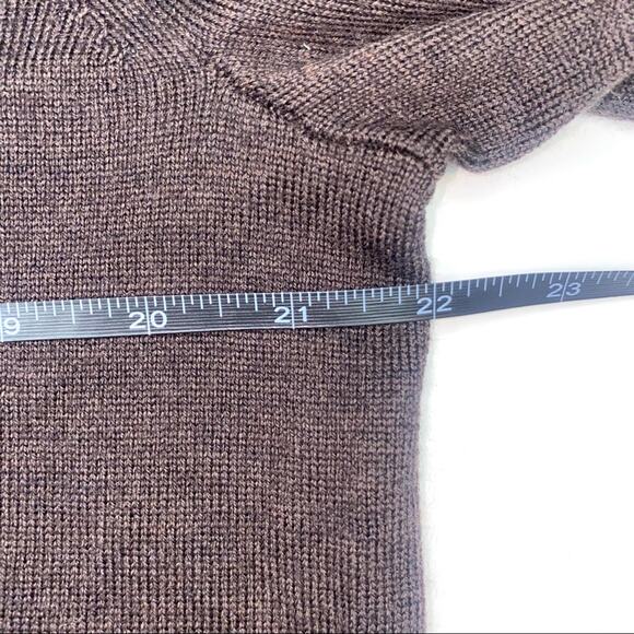 Nordstrom V Neck Merino Wool Brown Sweater L - Picture 4 of 5